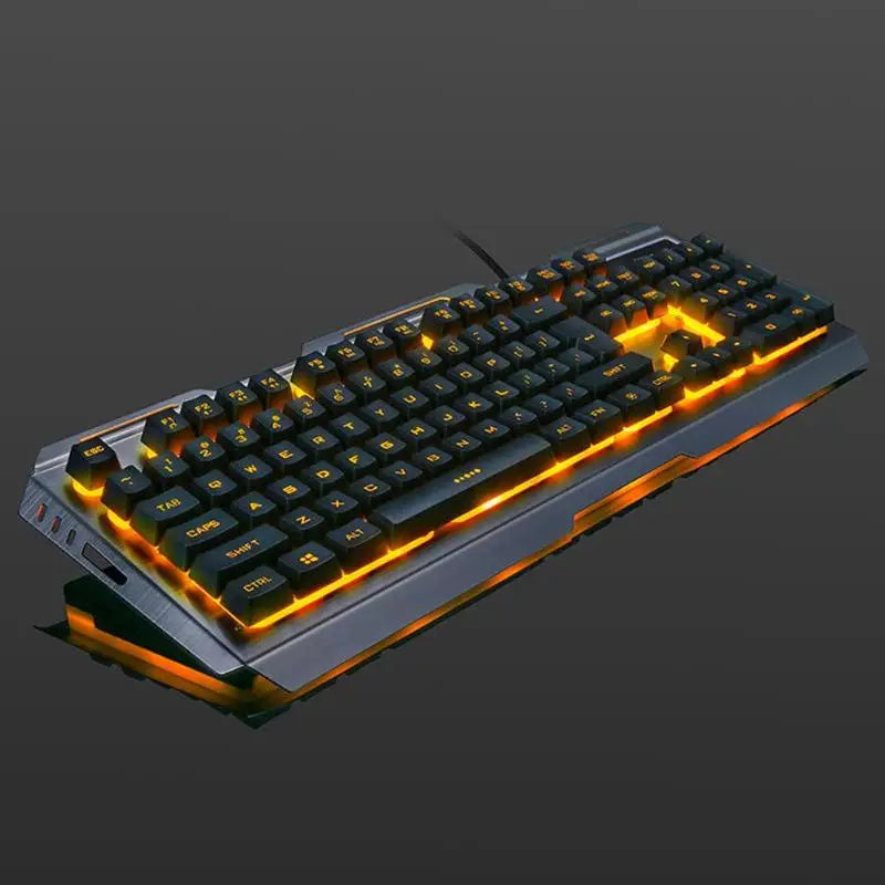 USB Wired Ergonomic Backlit Mechanical Gaming Keyboard Mouse
