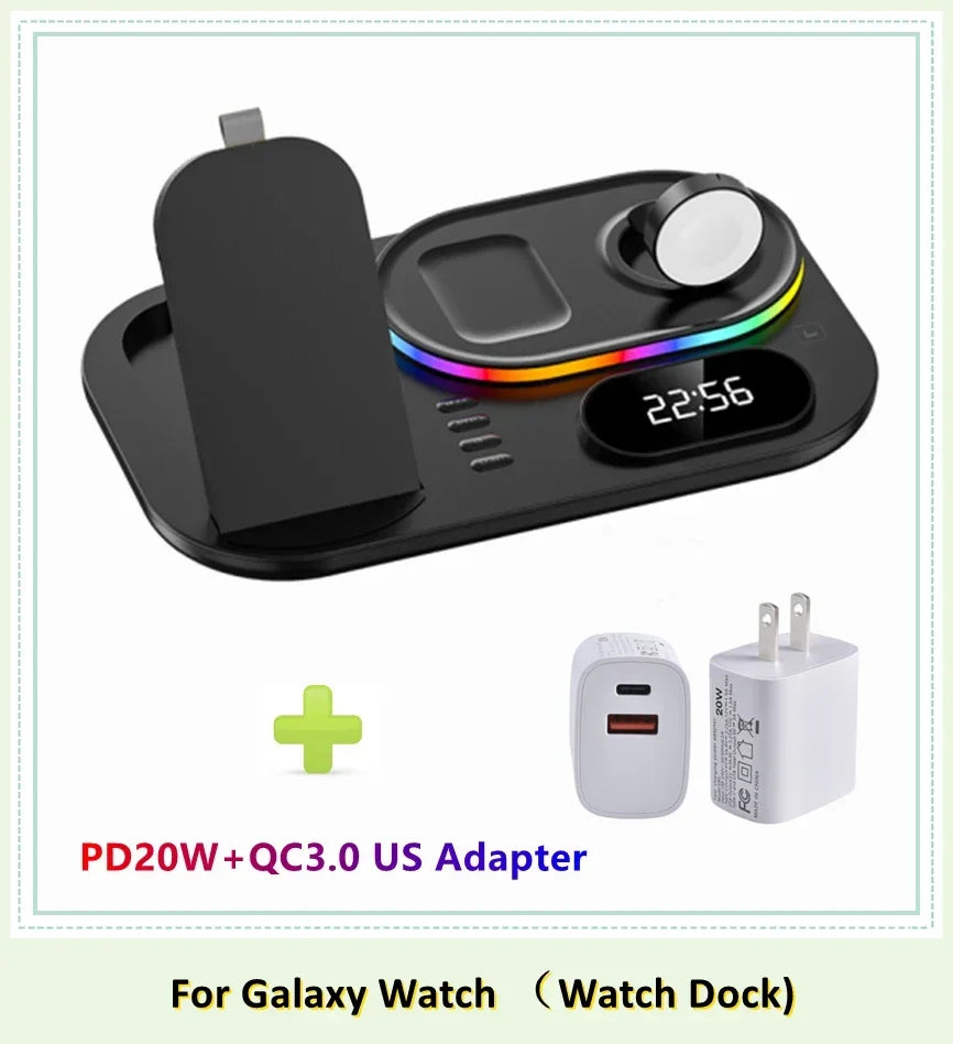 4 in 1 LED Wireless Charging Station