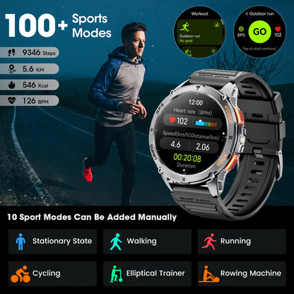 1.43 HD Screen Bluetooth Call Smart Watch