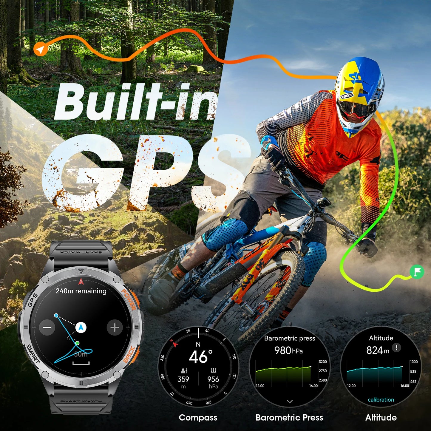 1.43 HD Screen Bluetooth Call Smart Watch