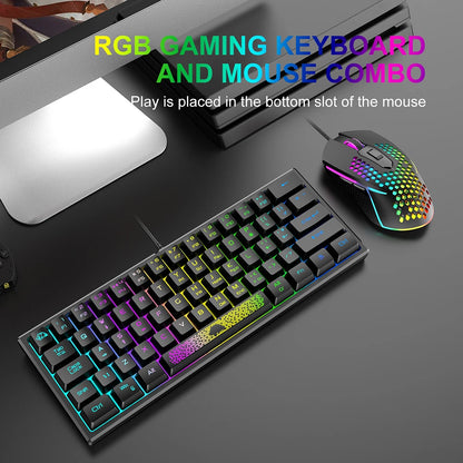 62 Keys Ergonomic Gaming Mechanical Keyboards
