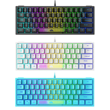 62 Keys Ergonomic Gaming Mechanical Keyboards