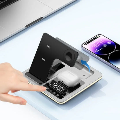 5 in 1 Portable Wireless Fast Charger Dock Station