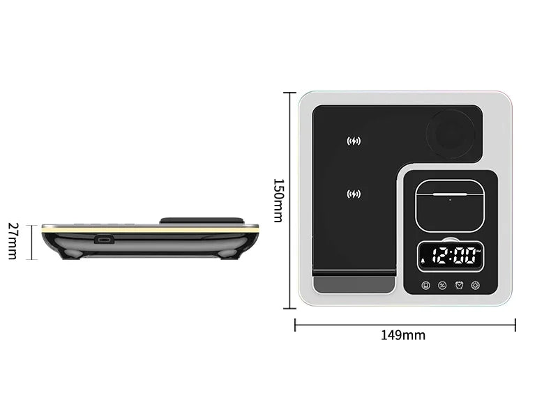 5 in 1 Portable Wireless Fast Charger Dock Station