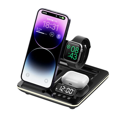 5 in 1 Portable Wireless Fast Charger Dock Station