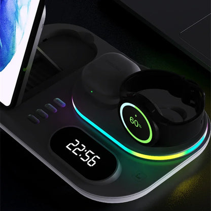 4 in 1 LED Wireless Charging Station