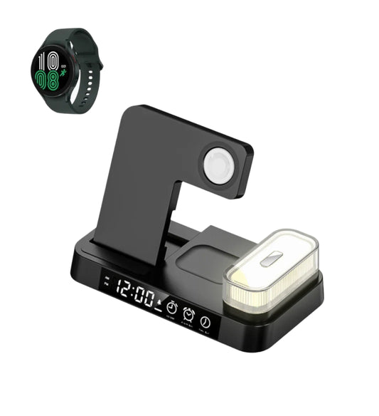 Alarm Clock Night Light Wireless Charging Station