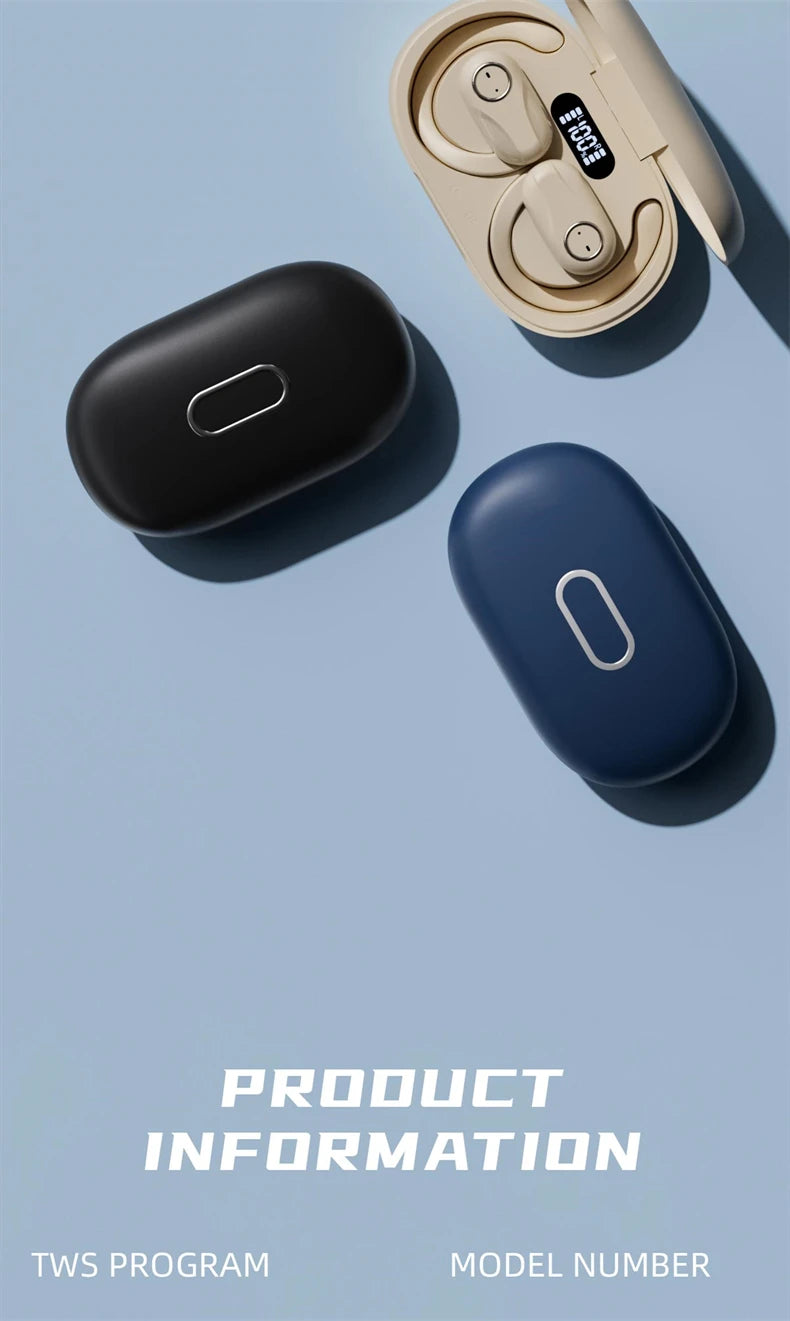 360° Stereo 60Hours Playtime Bluetooth 5.4 TWS Headset