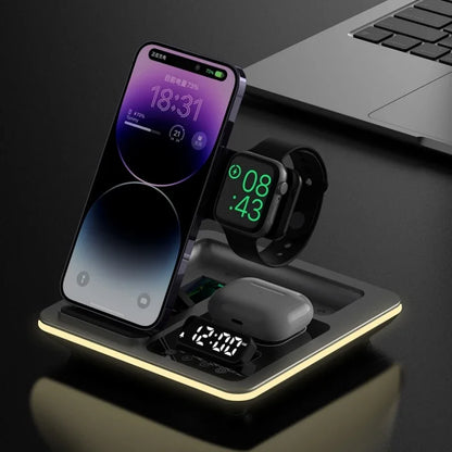 5 in 1 Portable Wireless Fast Charger Dock Station