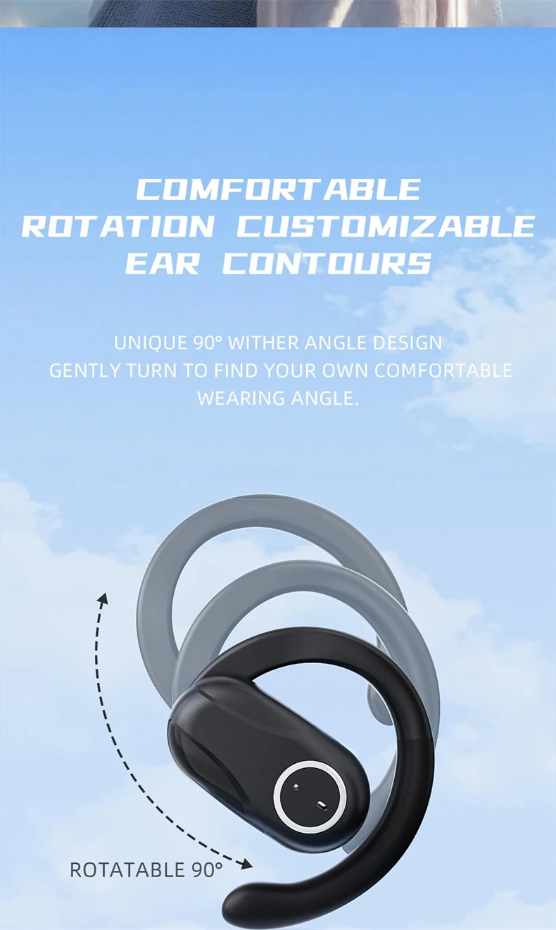 360° Stereo 60Hours Playtime Bluetooth 5.4 TWS Headset