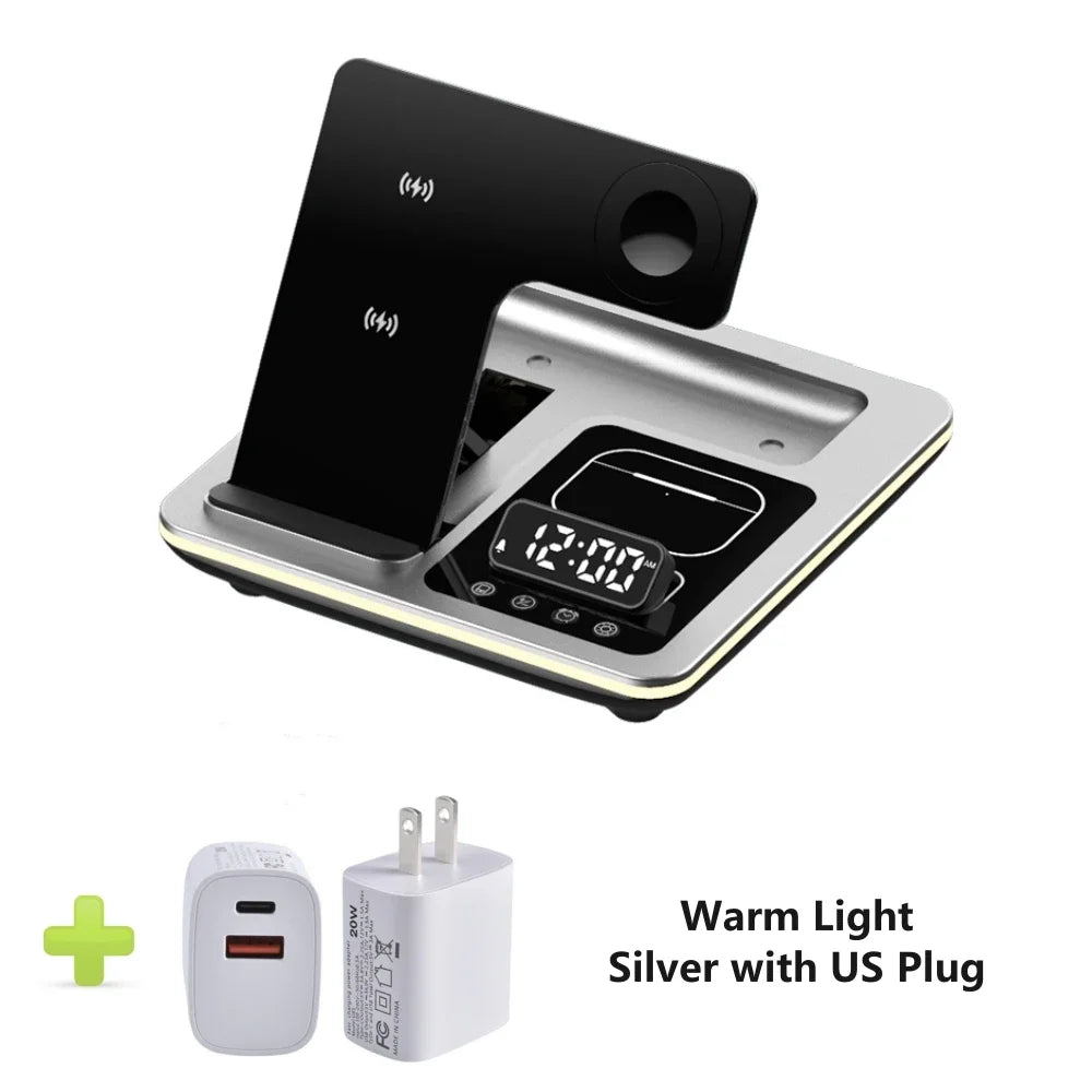5 in 1 Portable Wireless Fast Charger Dock Station
