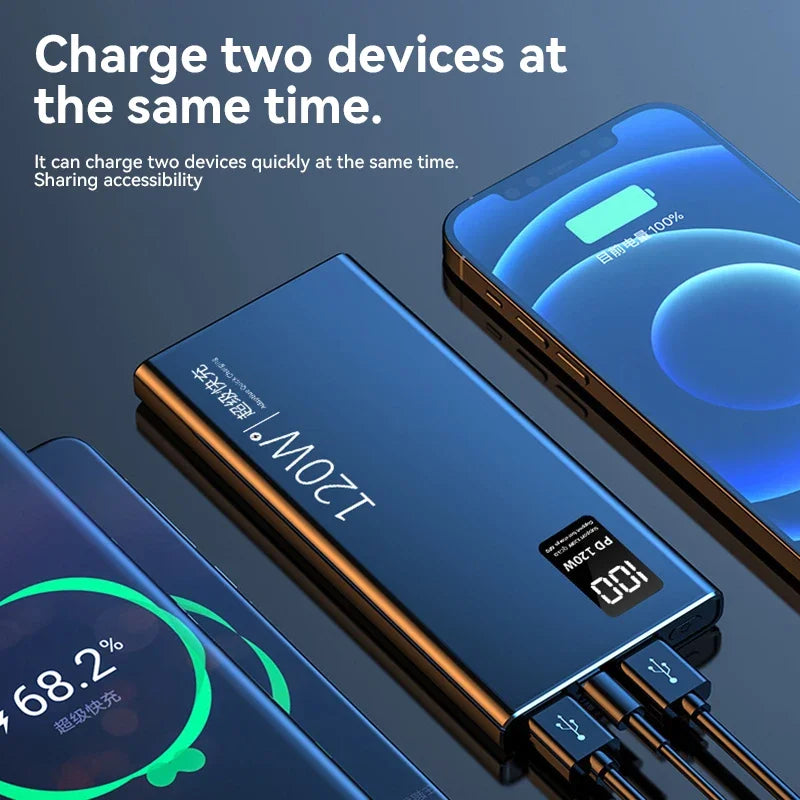 80000mAh Power Bank 120W Super Fast Charging