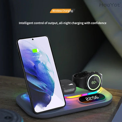 4 in 1 LED Wireless Charging Station