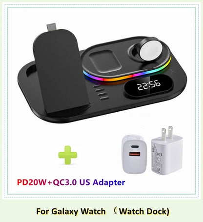 4 in 1 LED Wireless Charging Station