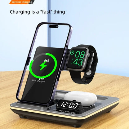 5 in 1 Portable Wireless Fast Charger Dock Station