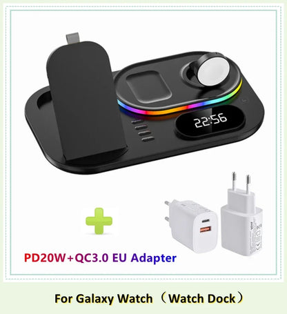 4 in 1 LED Wireless Charging Station