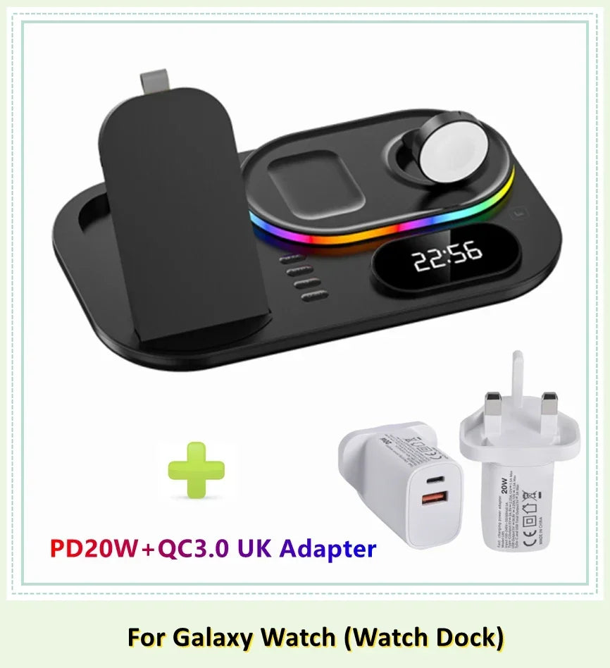 4 in 1 LED Wireless Charging Station